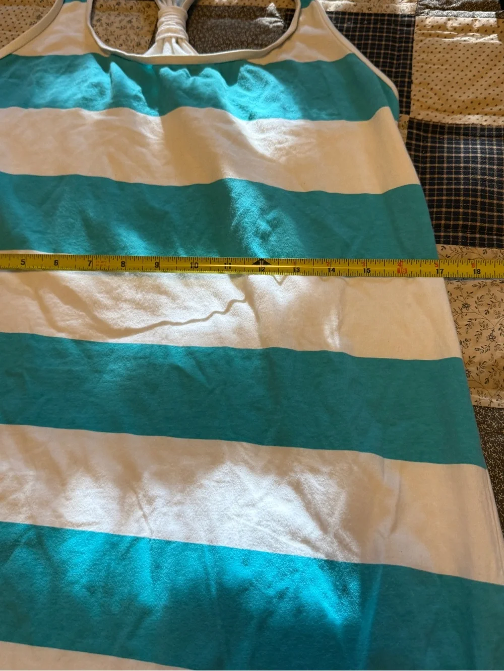 Tommy Bahama Turquoise and White Striped Swim Coverup